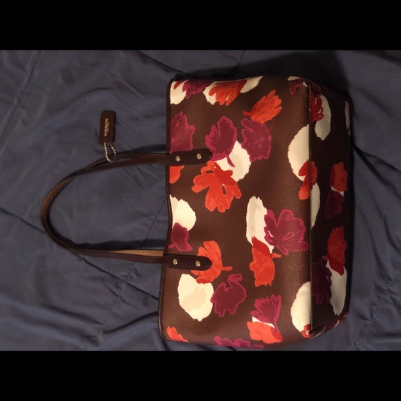 SOLD-Brown floral large Coach purse and Wallet - Picture 8 of 8